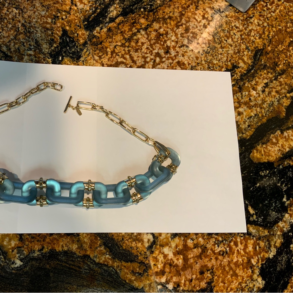 Lg Alexis Bittar Blue Lucite Xl Links, Very Rare.